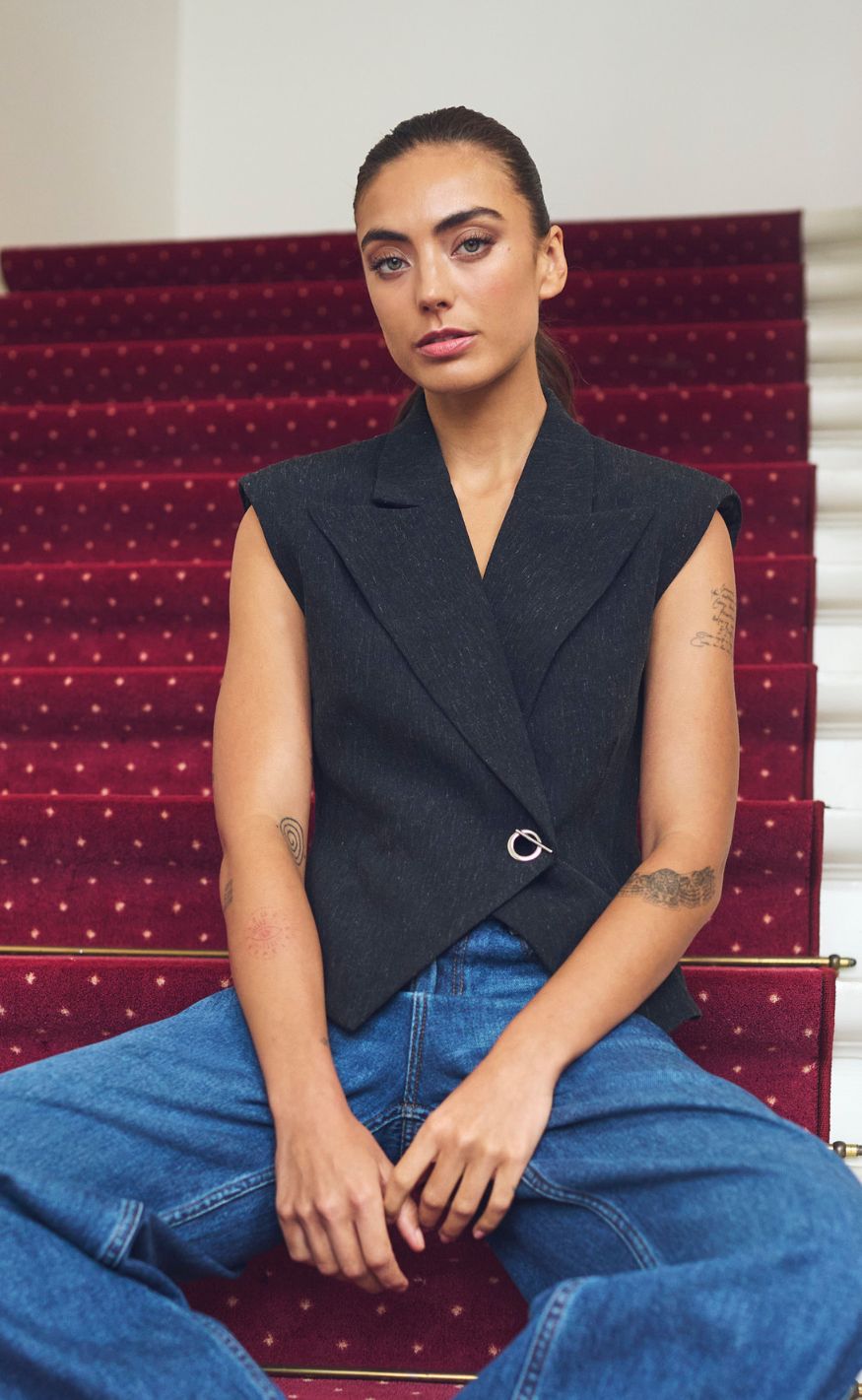 Gossia Vest - Liana - Black Melange