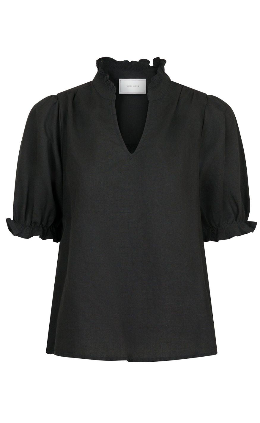 Neo Noir Bluse - Odesa Linen - Black