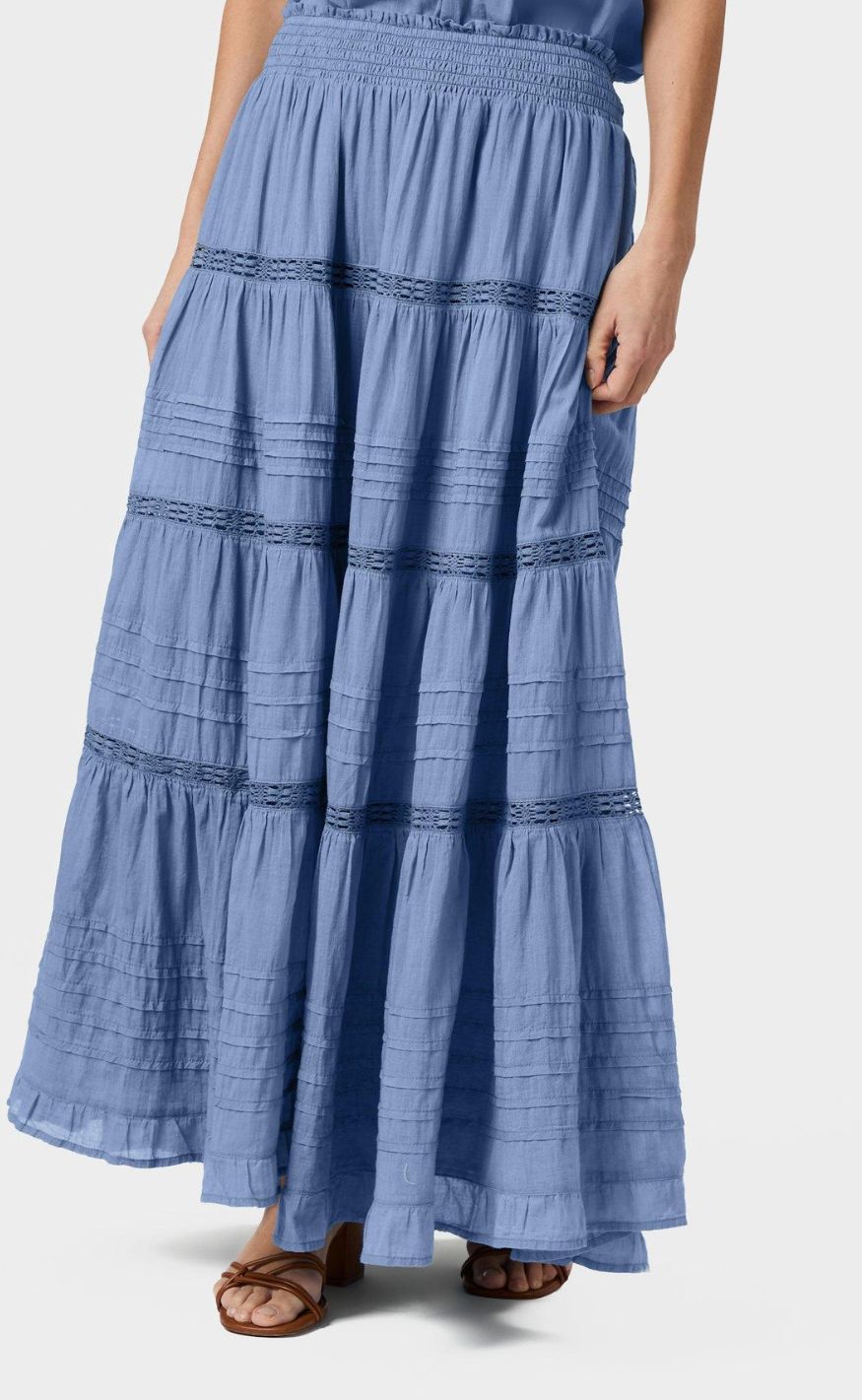 Neo Noir Skjørt - Felicia S Voile - Smoke Blue