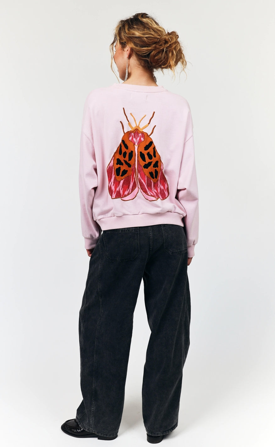 Lollys Laundry Sweatshirt - Sydney Butterfly - Light Pink
