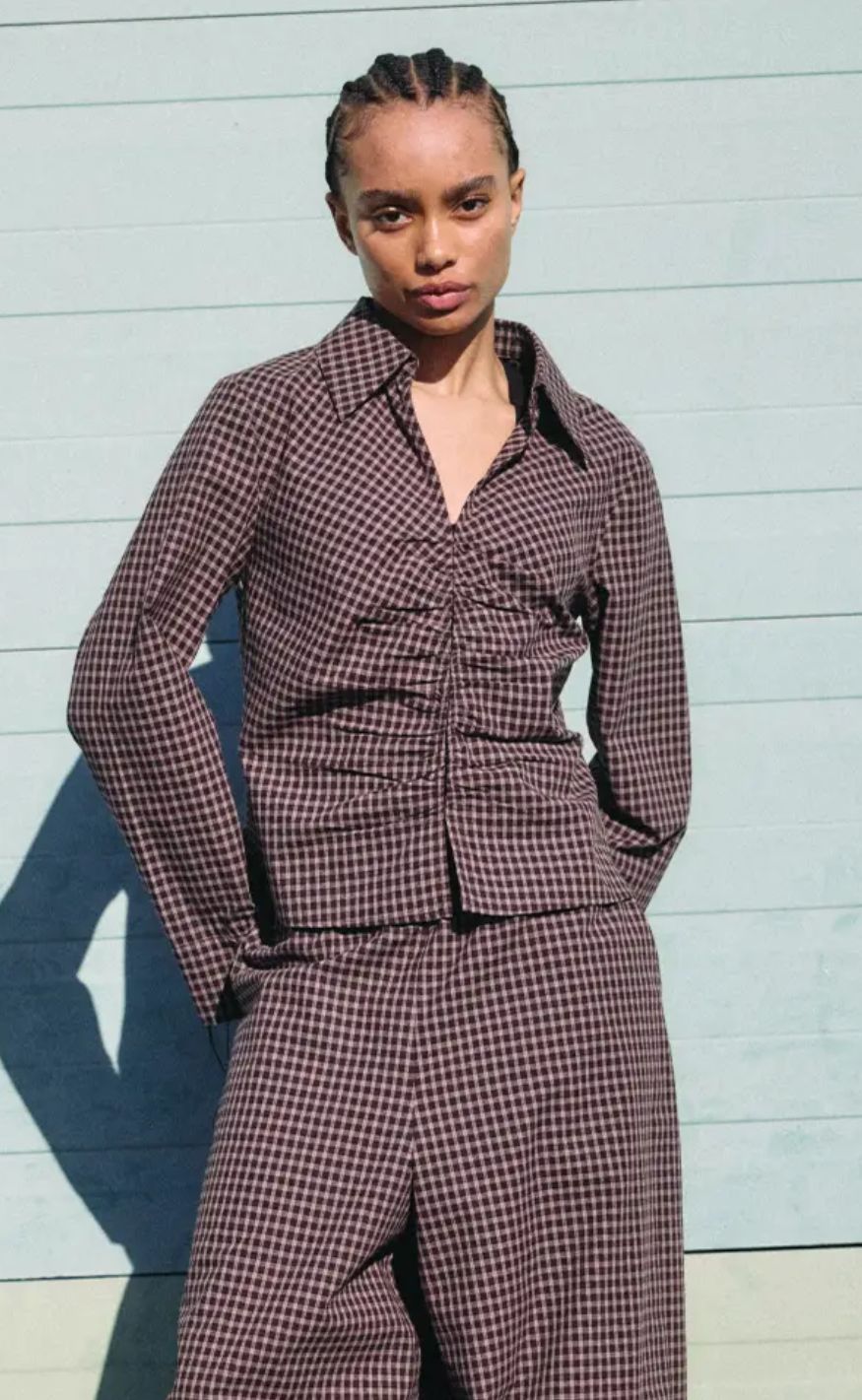 Noisy May Skjorte - Trix - Chocolate Brown/Begie