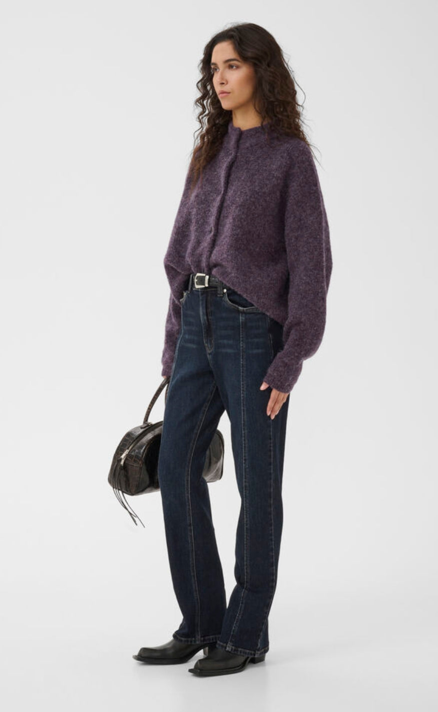Gestuz Cardigan - Alpha Short - Juniper Melange