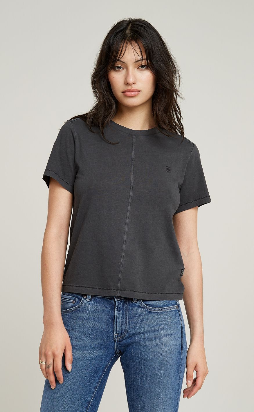 G-STAR T-Shirt - Overdyed r t wmn - DK Black GD | Rask levering ...