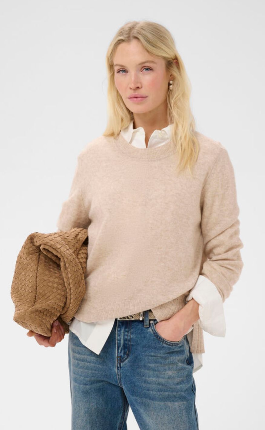 Culture Pullover - Taia Arrow - Beige Melange