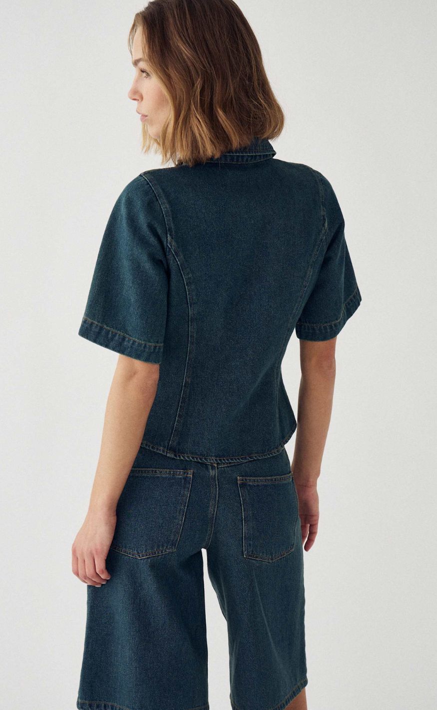 Noella Bluse - Miciaiah SS - Vintage Blue Wash