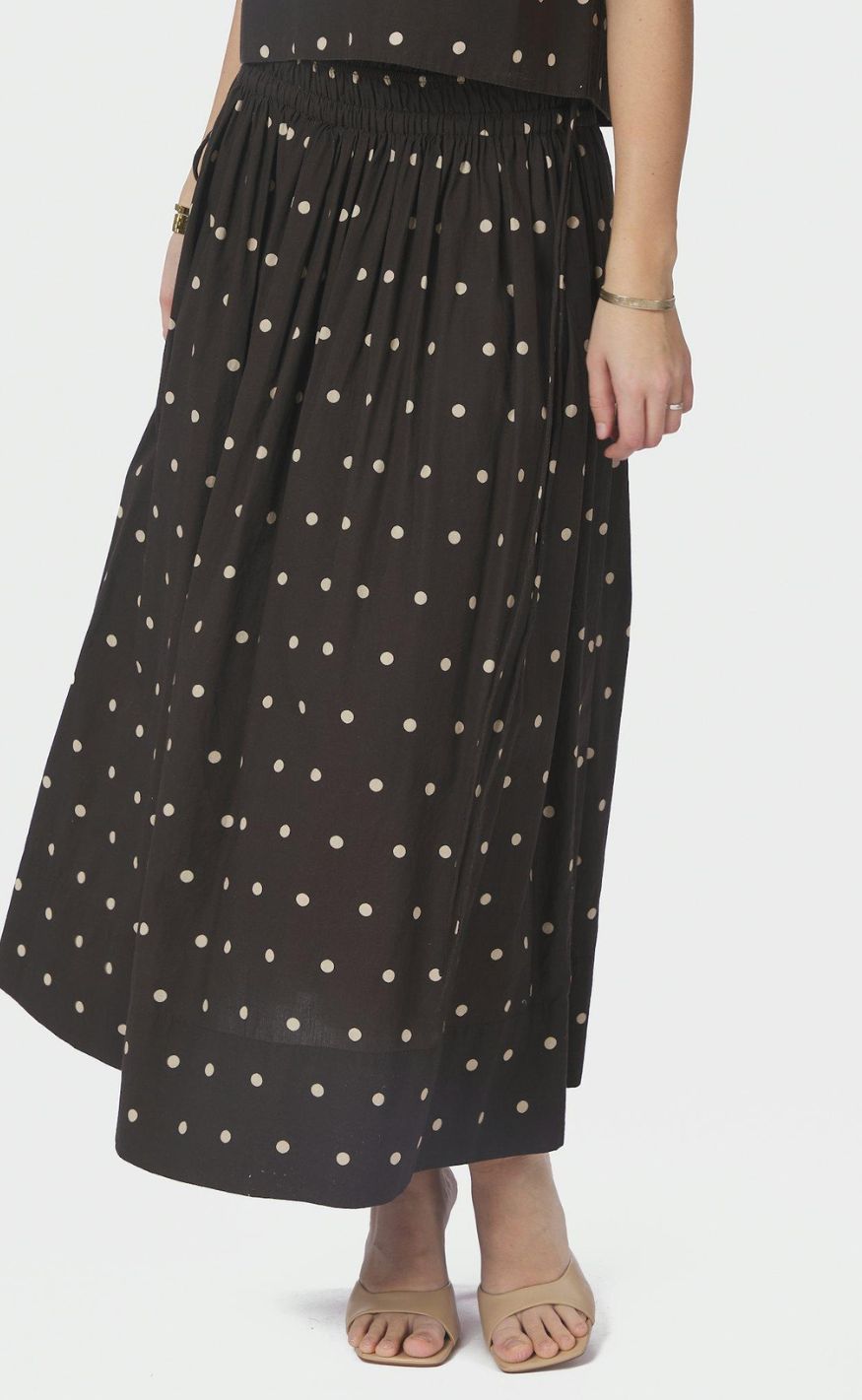 Neo Noir Skjørt - Lillie Dot - Dark Brown