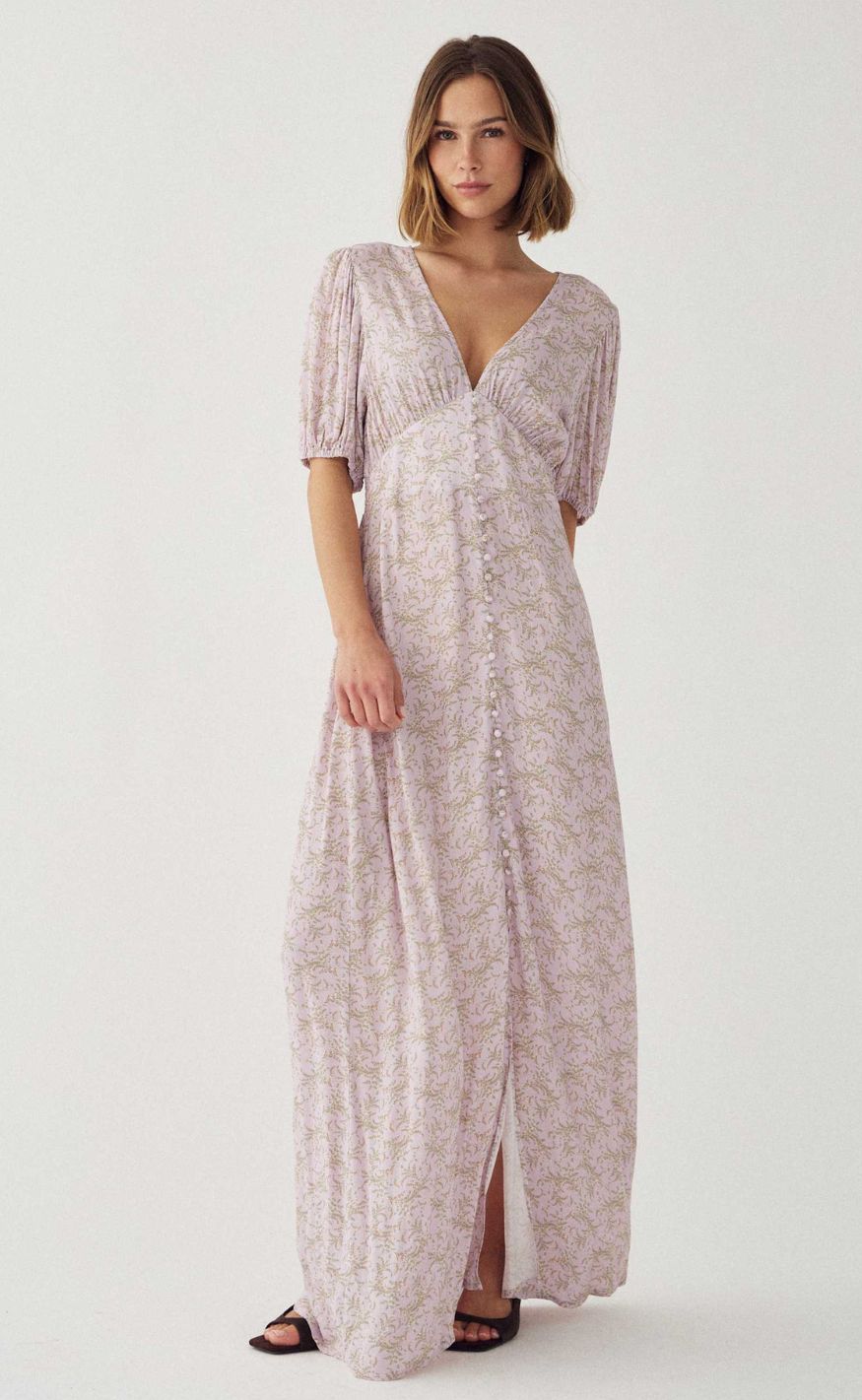 Noella Kjole - Lillith SS Maxi - Dolley Pink Print