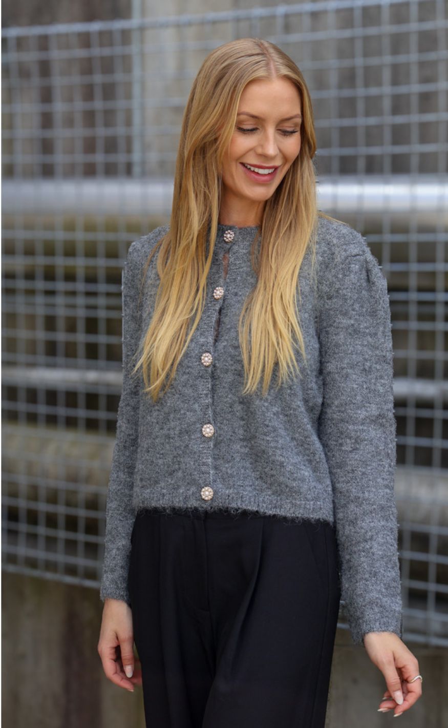 A-View Cardigan - Lissi - Medium Grey Melange