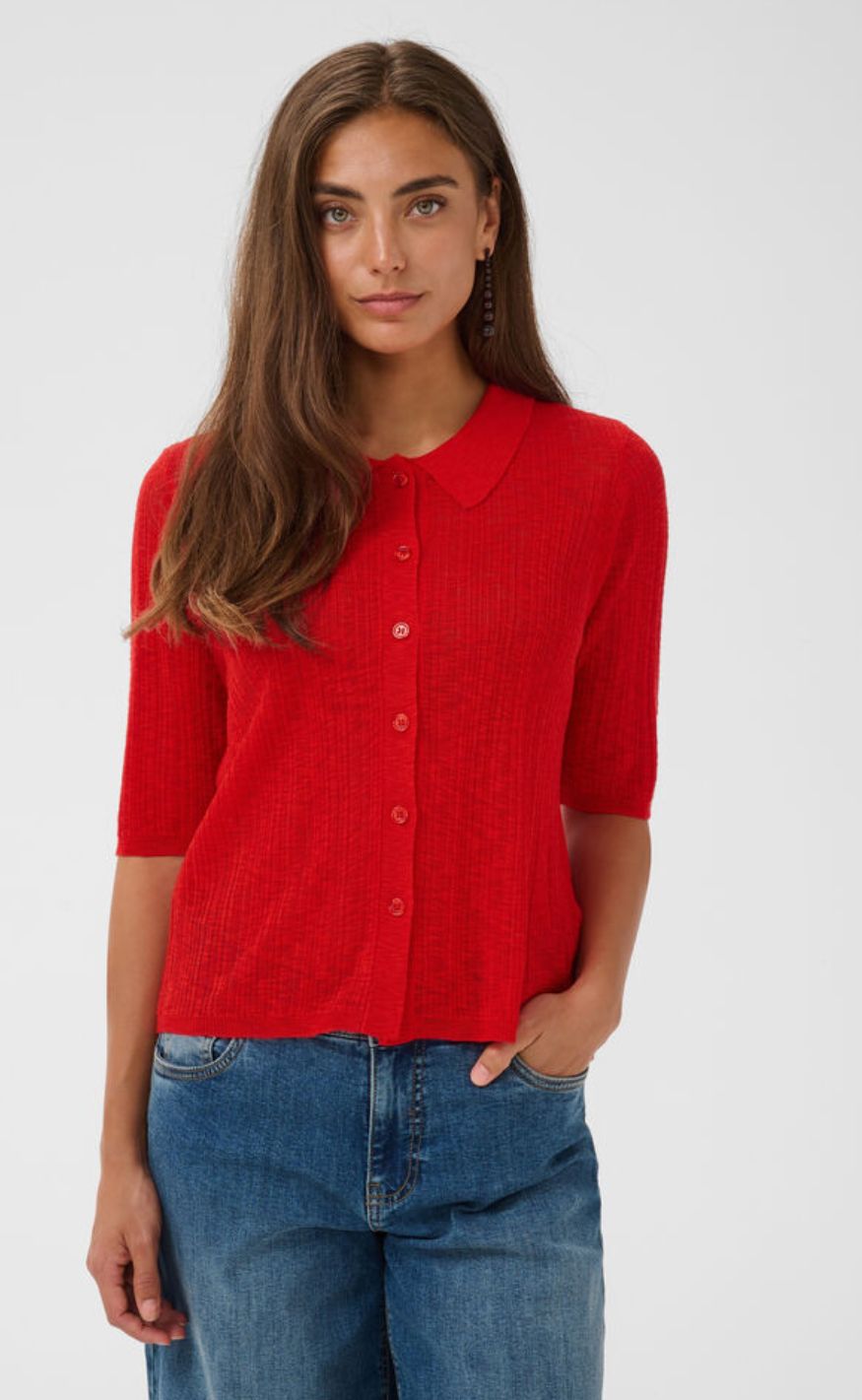 Culture T-shirt - Augustine SS Polo - Fiery Red