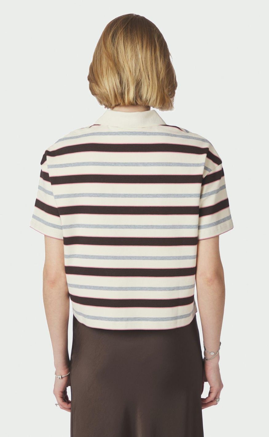 Neo Noir Bluse - Vennera Polo - Grey