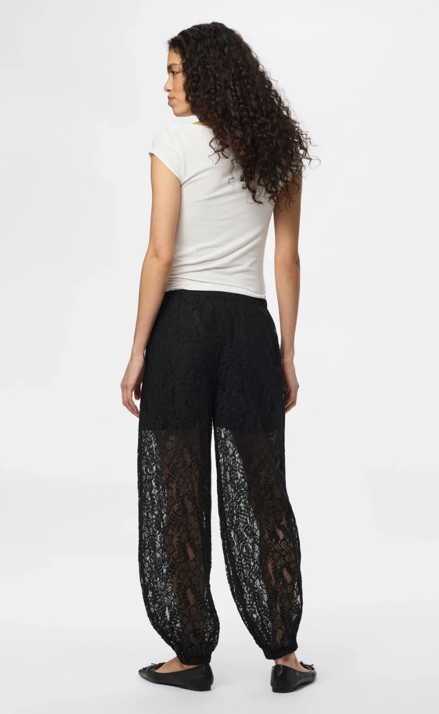 Pieces Bukser - Aline Lace - Black