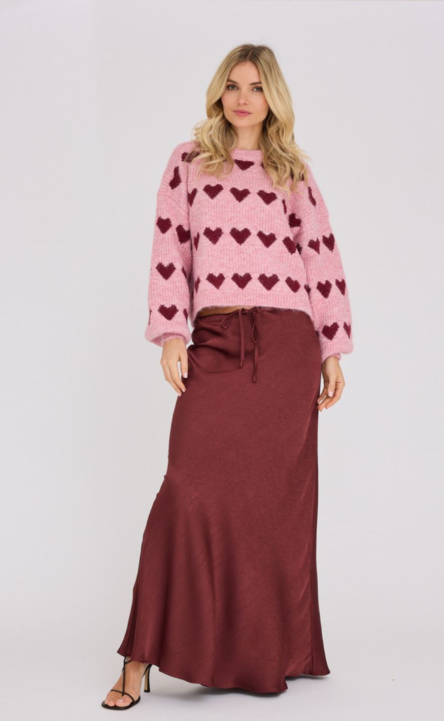 A-View Pullover - Heart - Bordeaux Rose