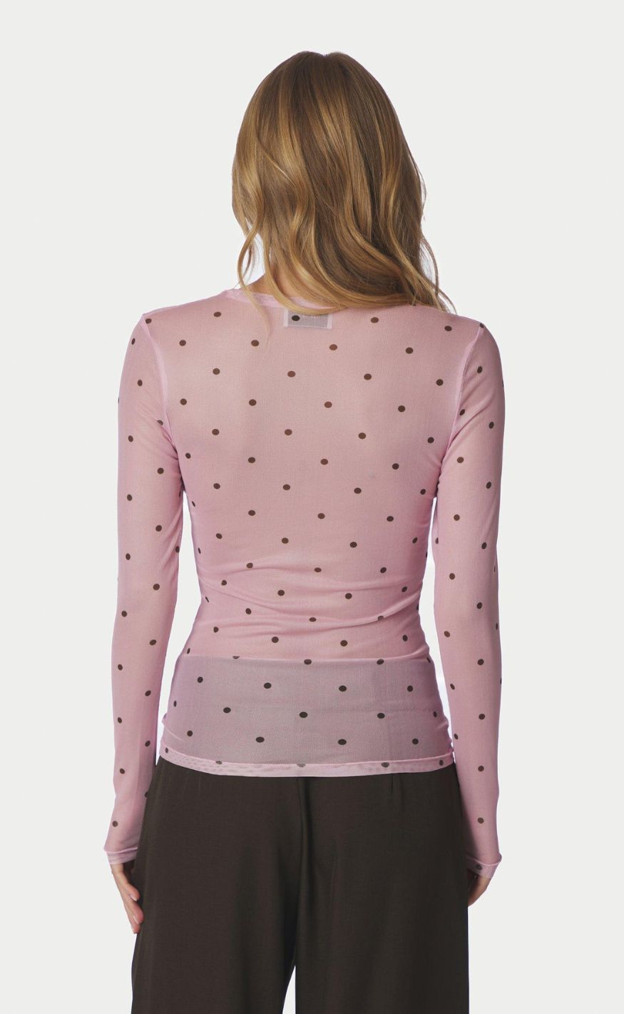 Neo Noir Bluse - Ella Space Dot - Light Pink