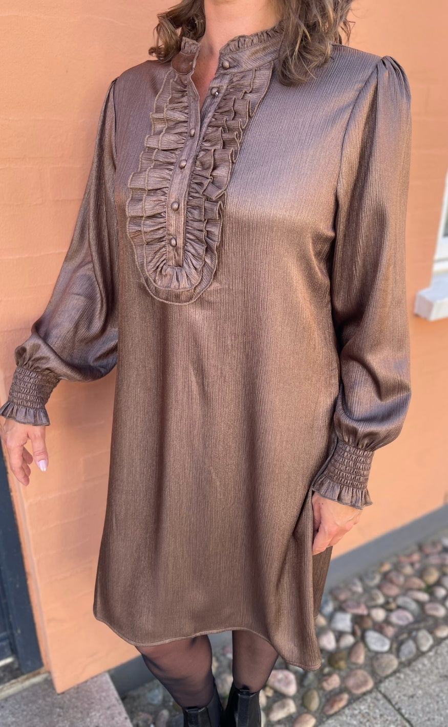 Say INA Copenhagen Kjole - Cami - Brown Metallic
