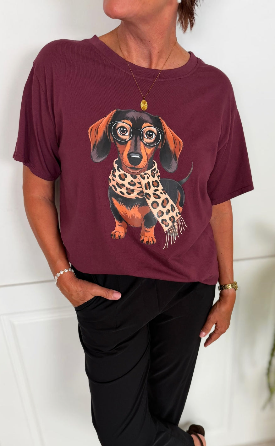 Marta Du Chateau T-shirt - Inge - Bordeaux