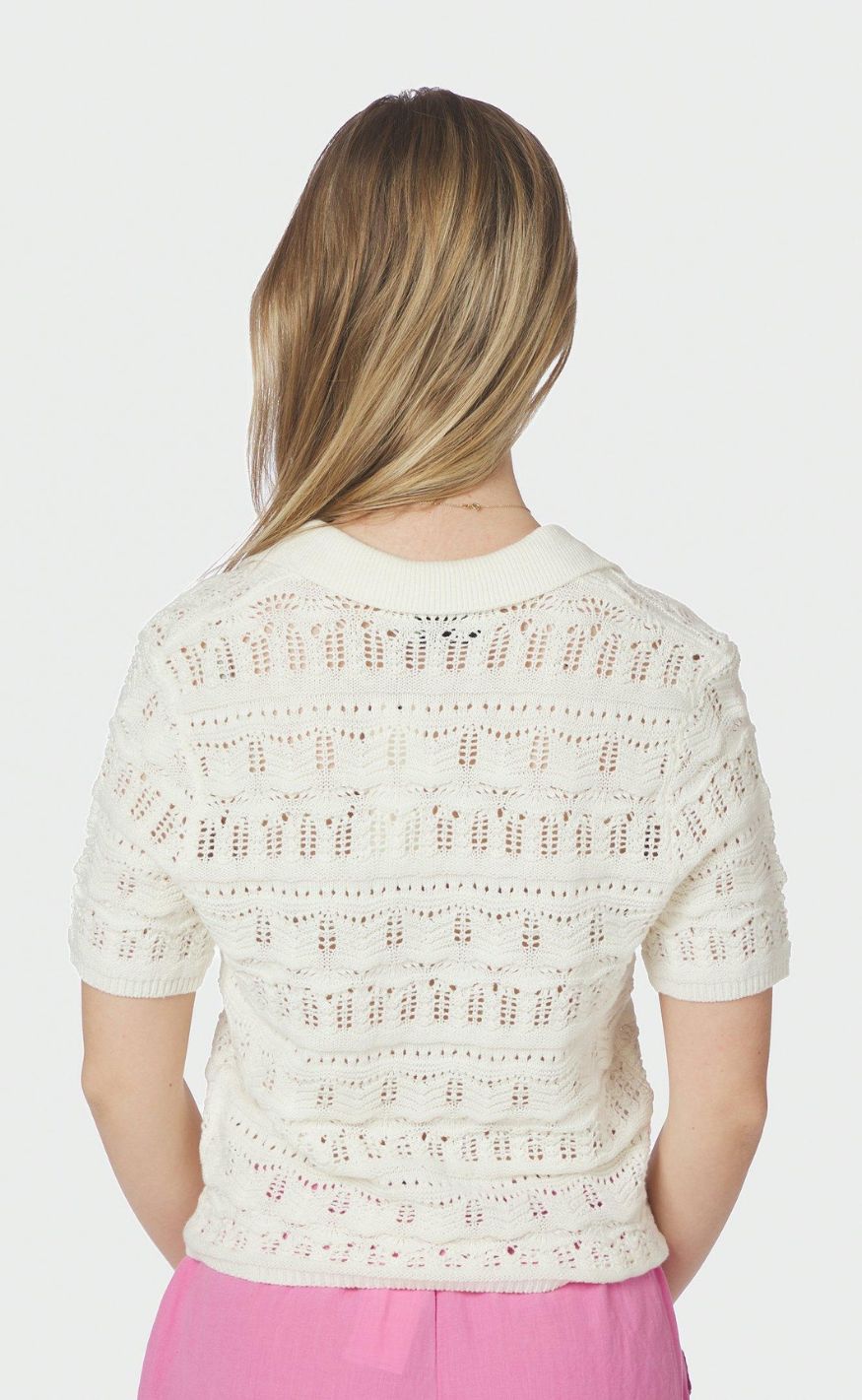 Neo Noir Topp - Marisini Stich Polo - Off White