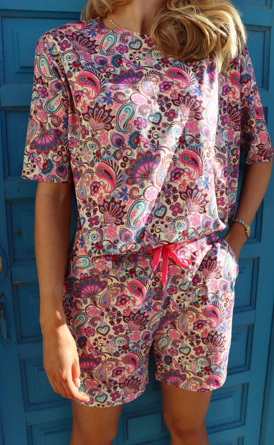 Liberté T-shirt - Alma - Pink Paisley