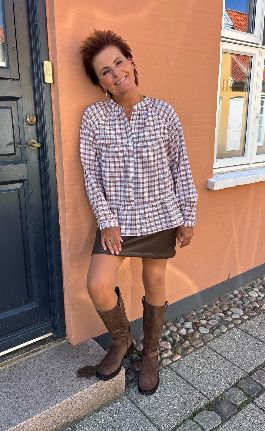 Say INA Copenhagen Skjorte - Valeria - Rose Checks