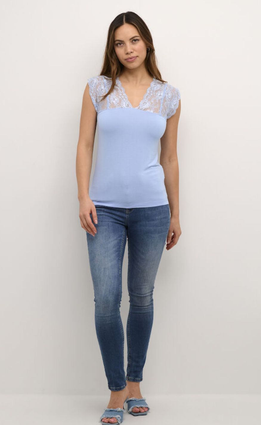 Culture Topp - Poppy Lace - Cashmere Blue