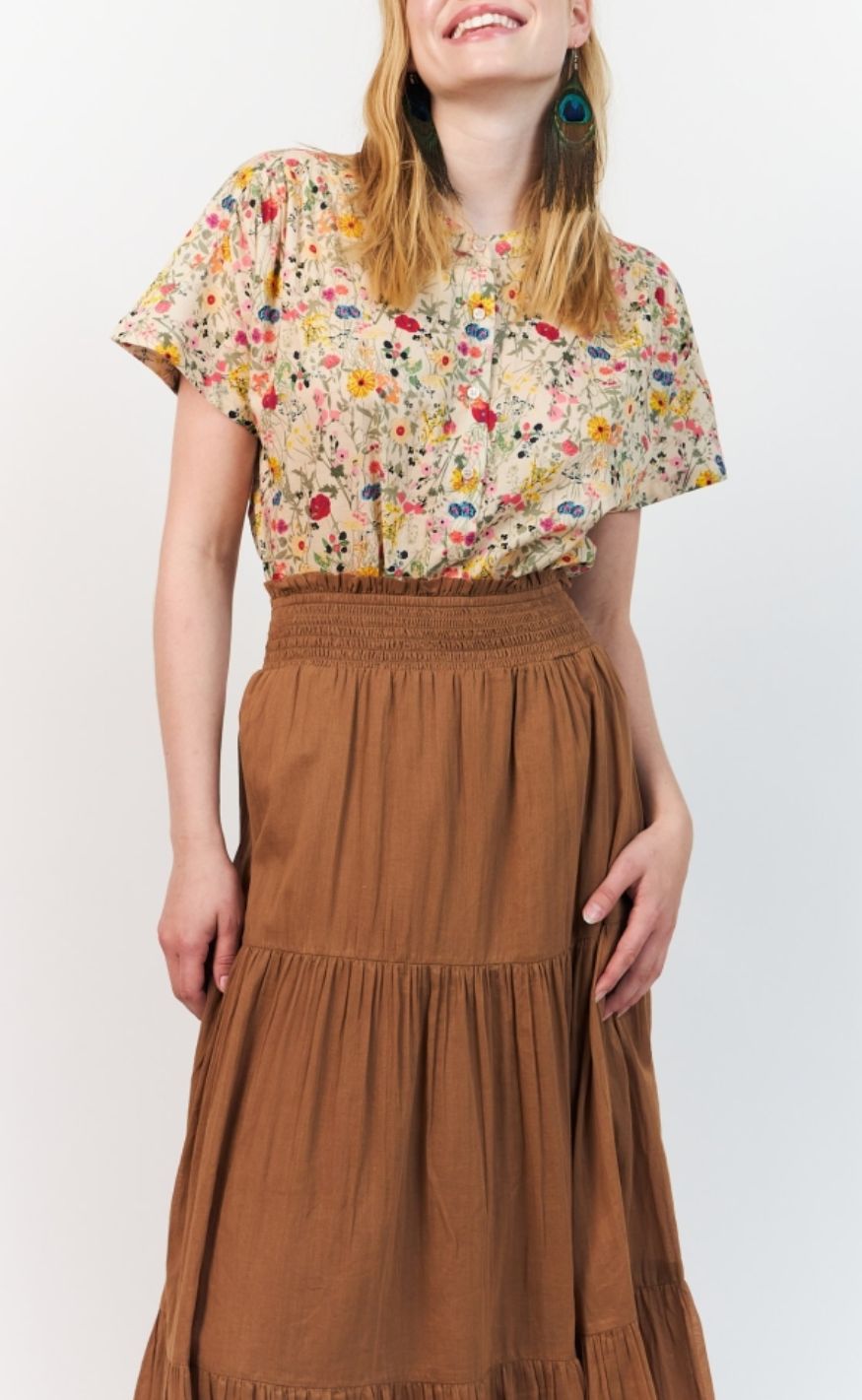 Lollys Laundry Skjorte - MyaLL SS - Flower Print