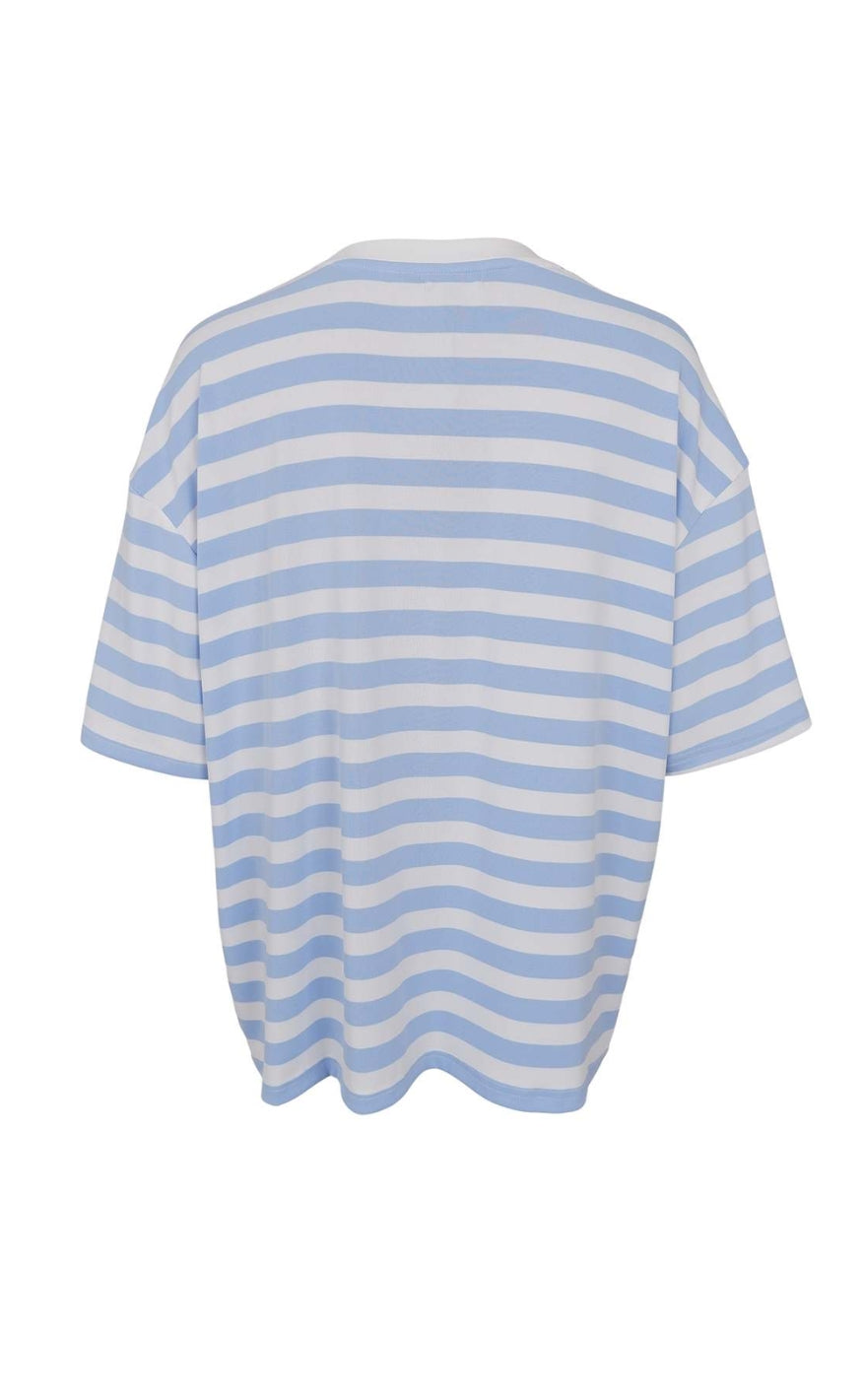 Black Colour T-shirt - Madelyn - Lt. Blue