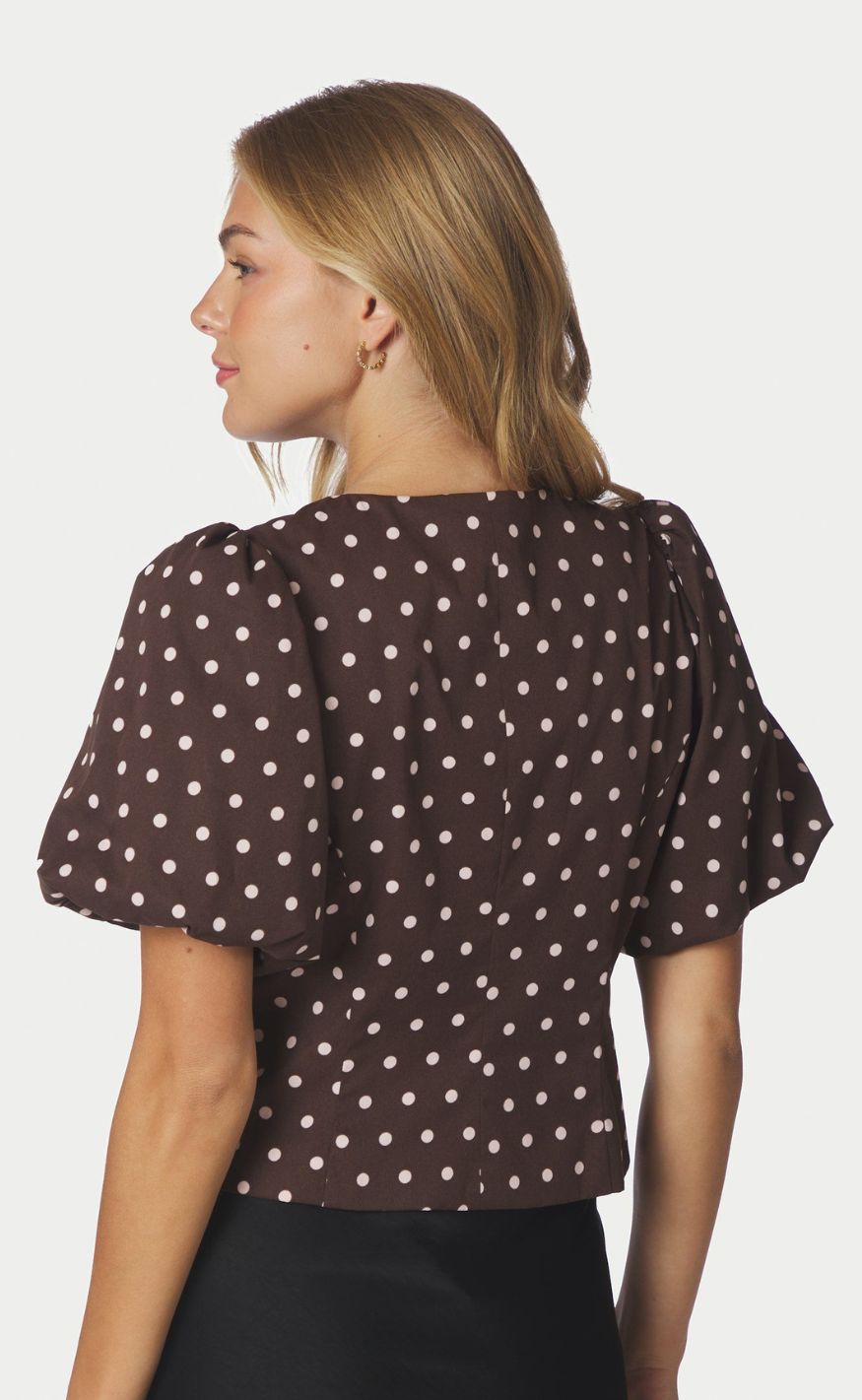 Neo Noir Bluse - Anela Dot - Brown