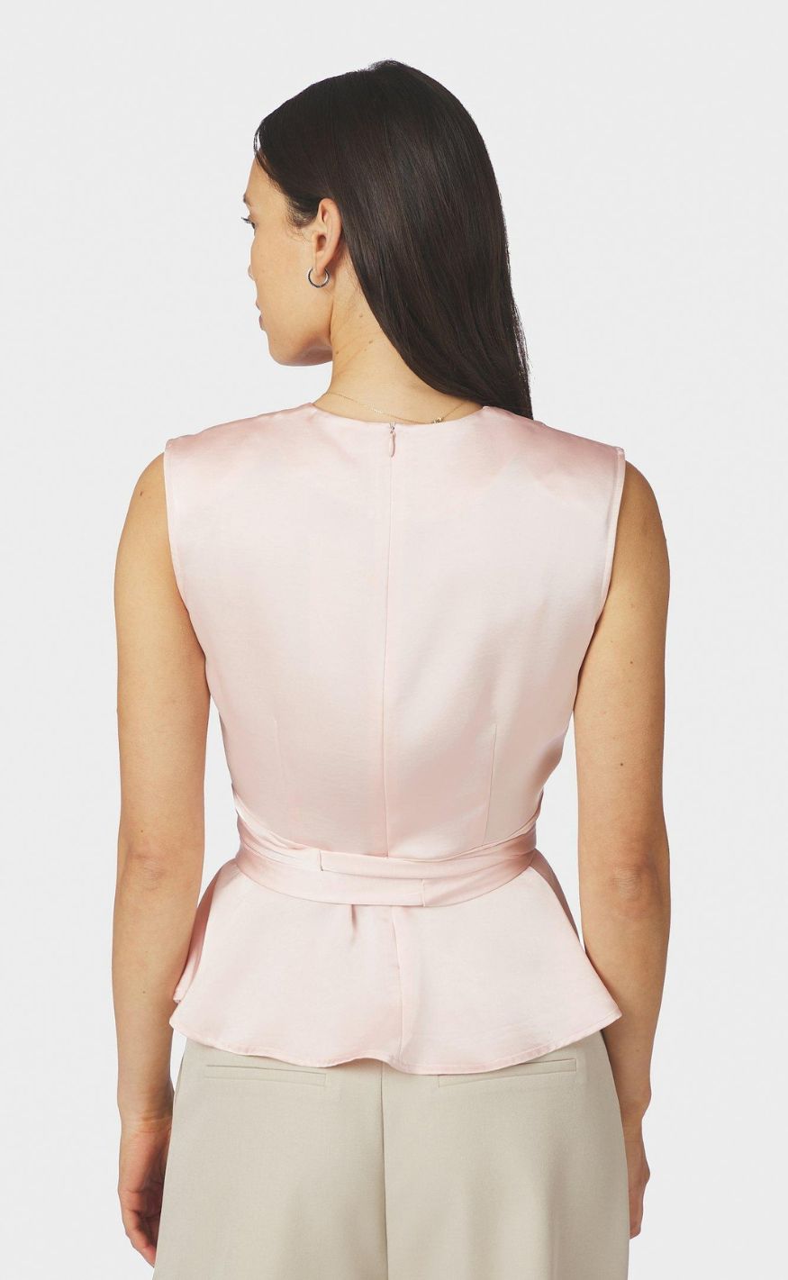 Neo Noir Topp - Risetta Heavy Sateen - Light Pink