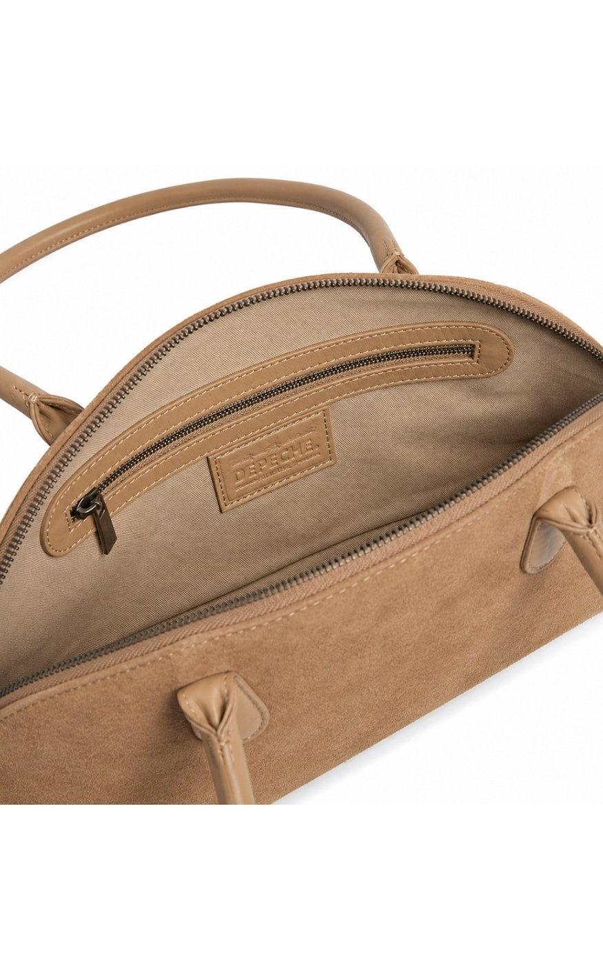 Depeche SkulderVeske - Bilbao Suede - Dark Mud