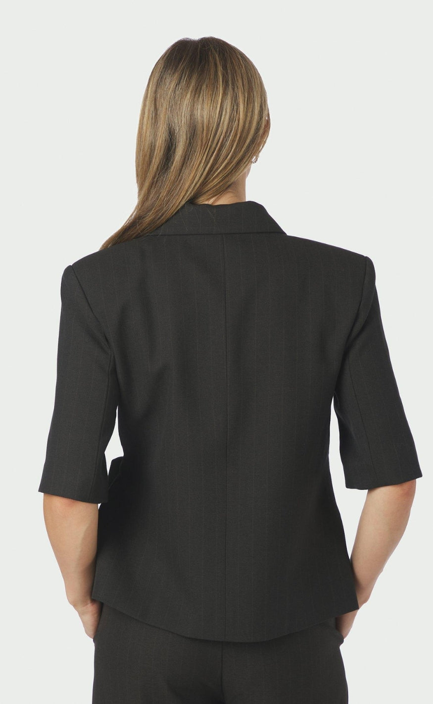 Neo Noir Blazer - Bellea Pinstripe - Antracit