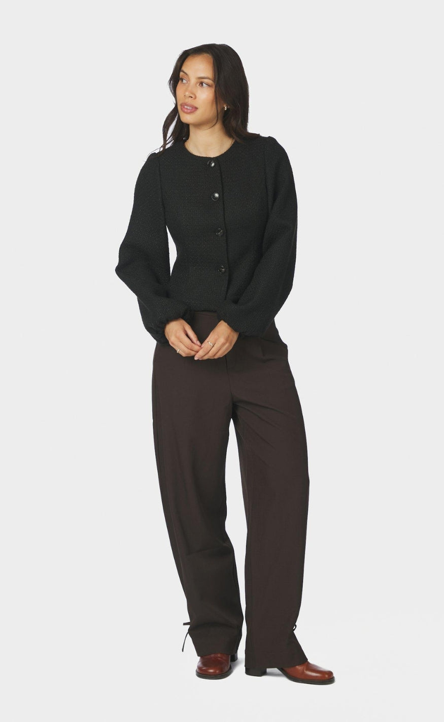 Neo Noir Jakke - Junette Boucle - Black