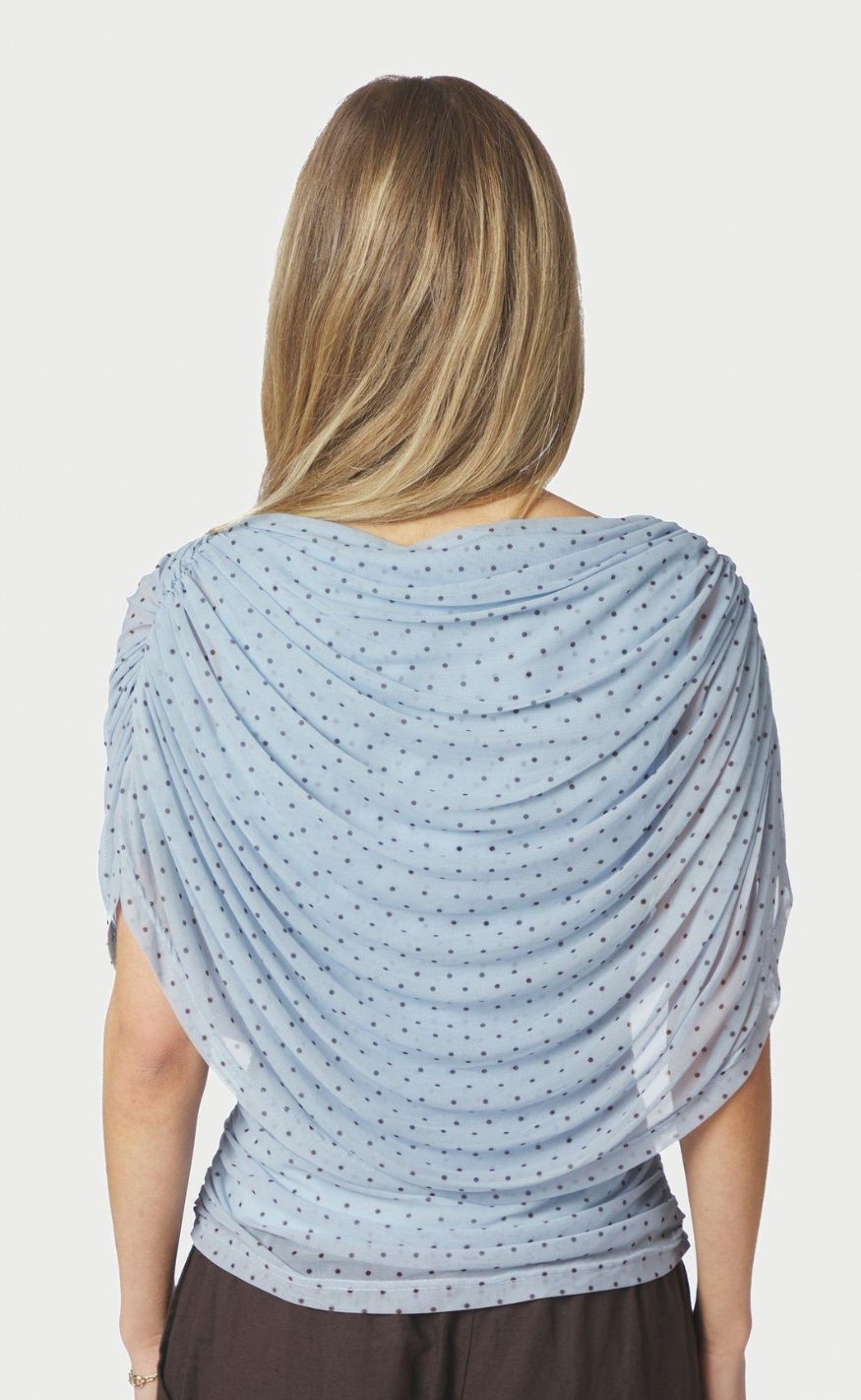 Neo Noir Topp - Cottuna Dot - Light Blue