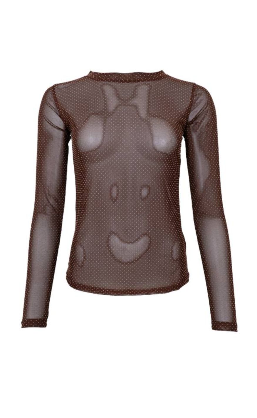 Black Colour Bluse - Jessie - Coffee