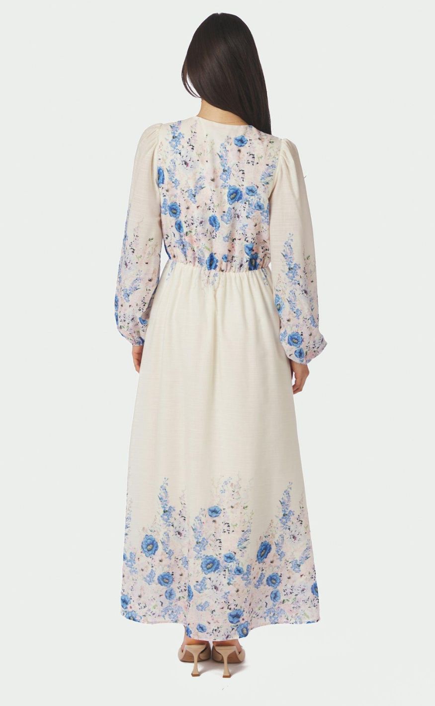 Neo Noir Kjole - Silfi Flower - Blue