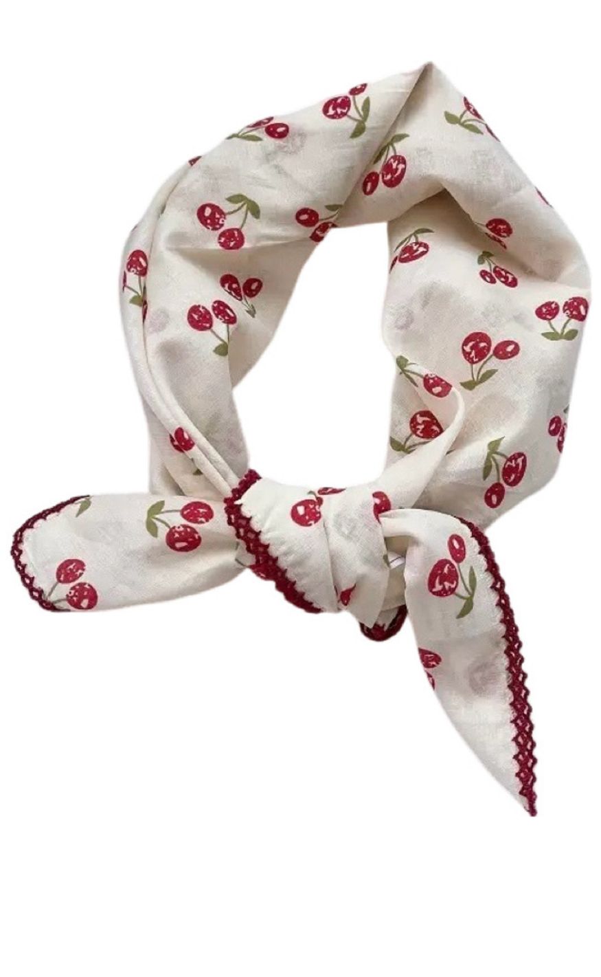 Tim & Simonsen Skjerf - Samira Cotton - White-Cherry