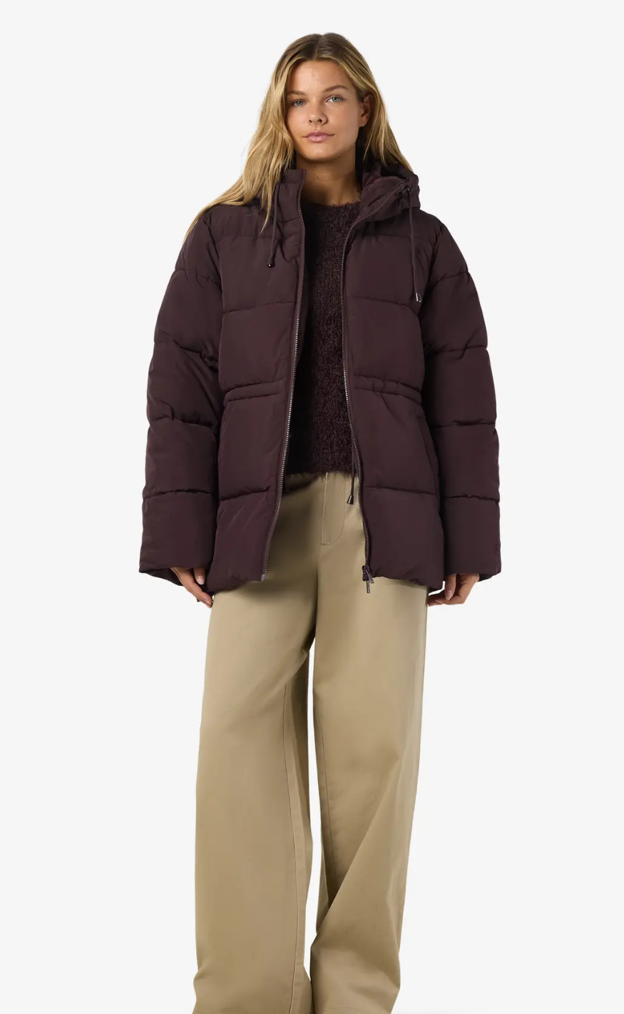 Noisy May Jakke - Rosy Puffer - Chocolate Plum