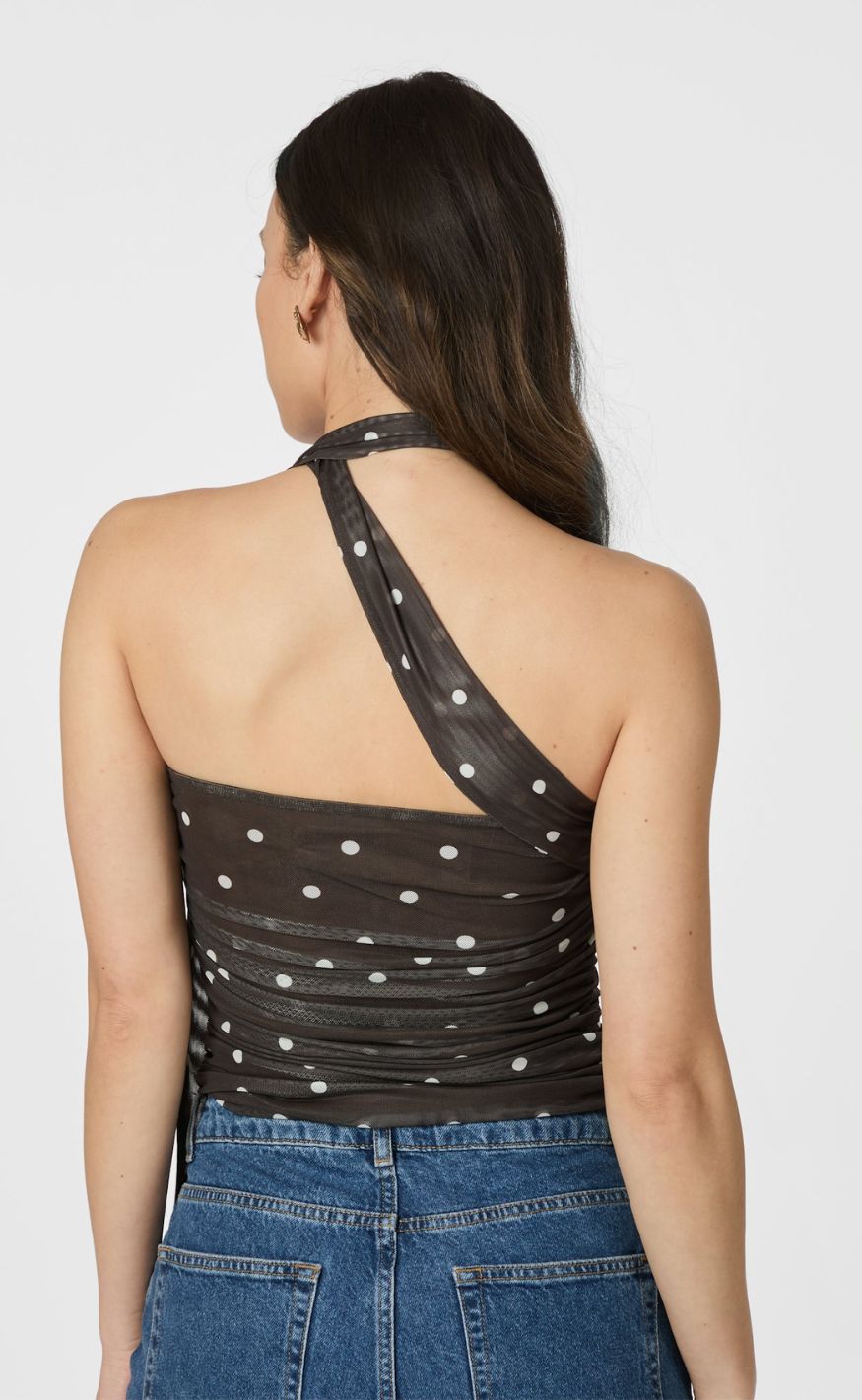 Neo Noir Topp - Torinti Mesh Dot - Brown