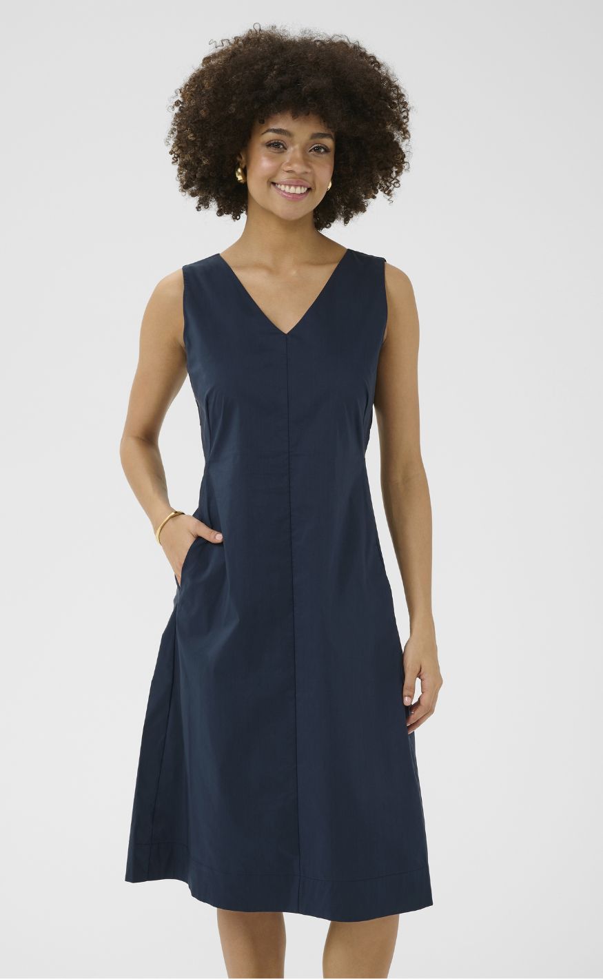 Culture Kjole - Antoinett Sleeveless - Blue Iris