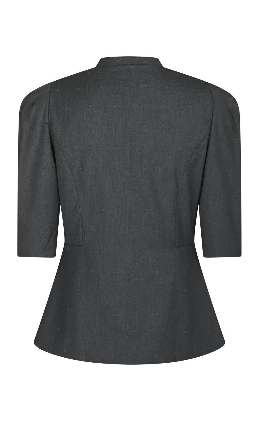 Neo Noir Bluse - Vittia Dobby Suit - Grey Melange