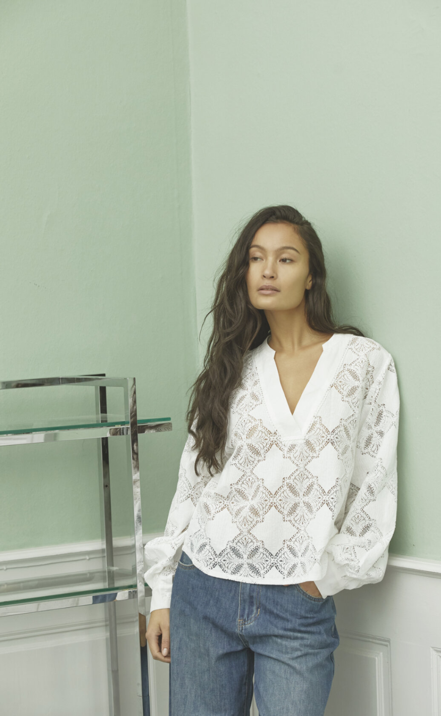 Love & Divine Bluse - Love1307 - Cream Lace