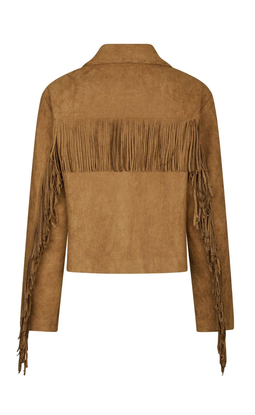 Neo Noir Jakke - Lauron Faux Suede - Cognac