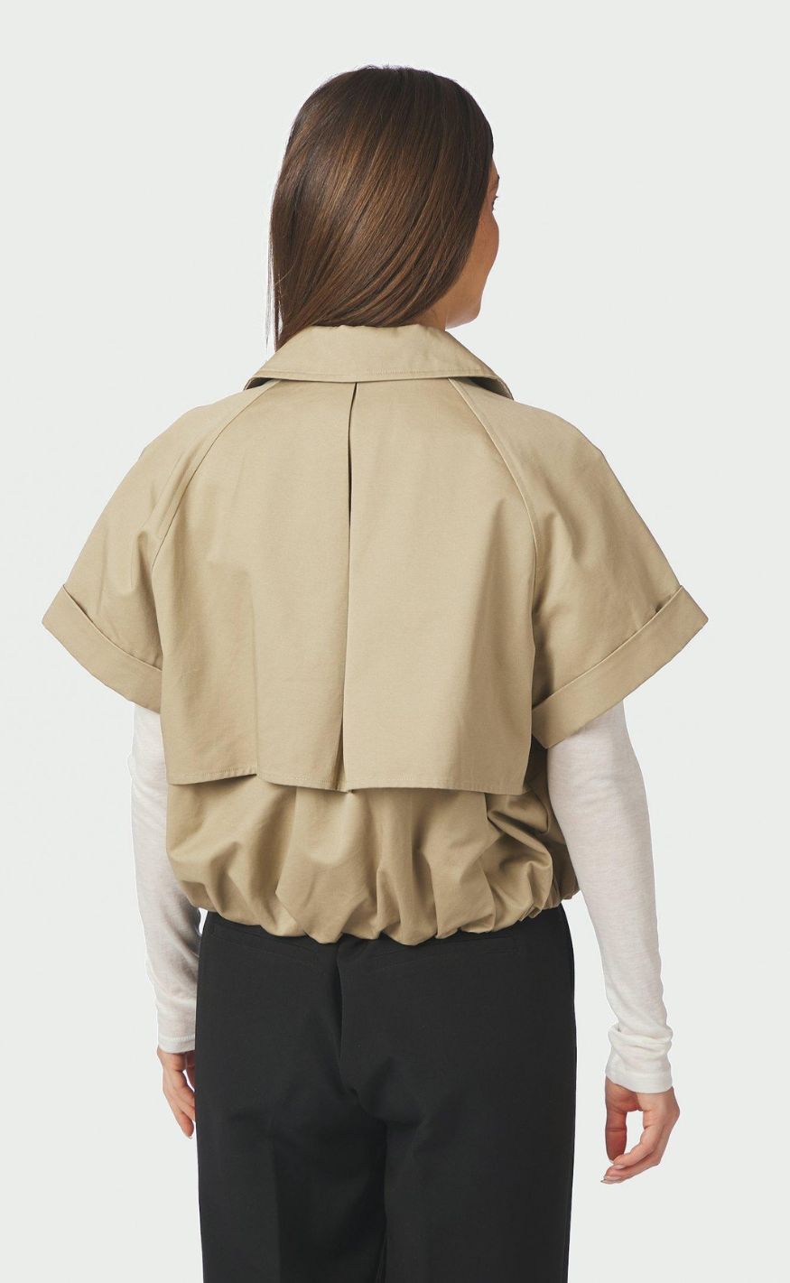 Neo Noir Vest - Lisha Trench - Taupe