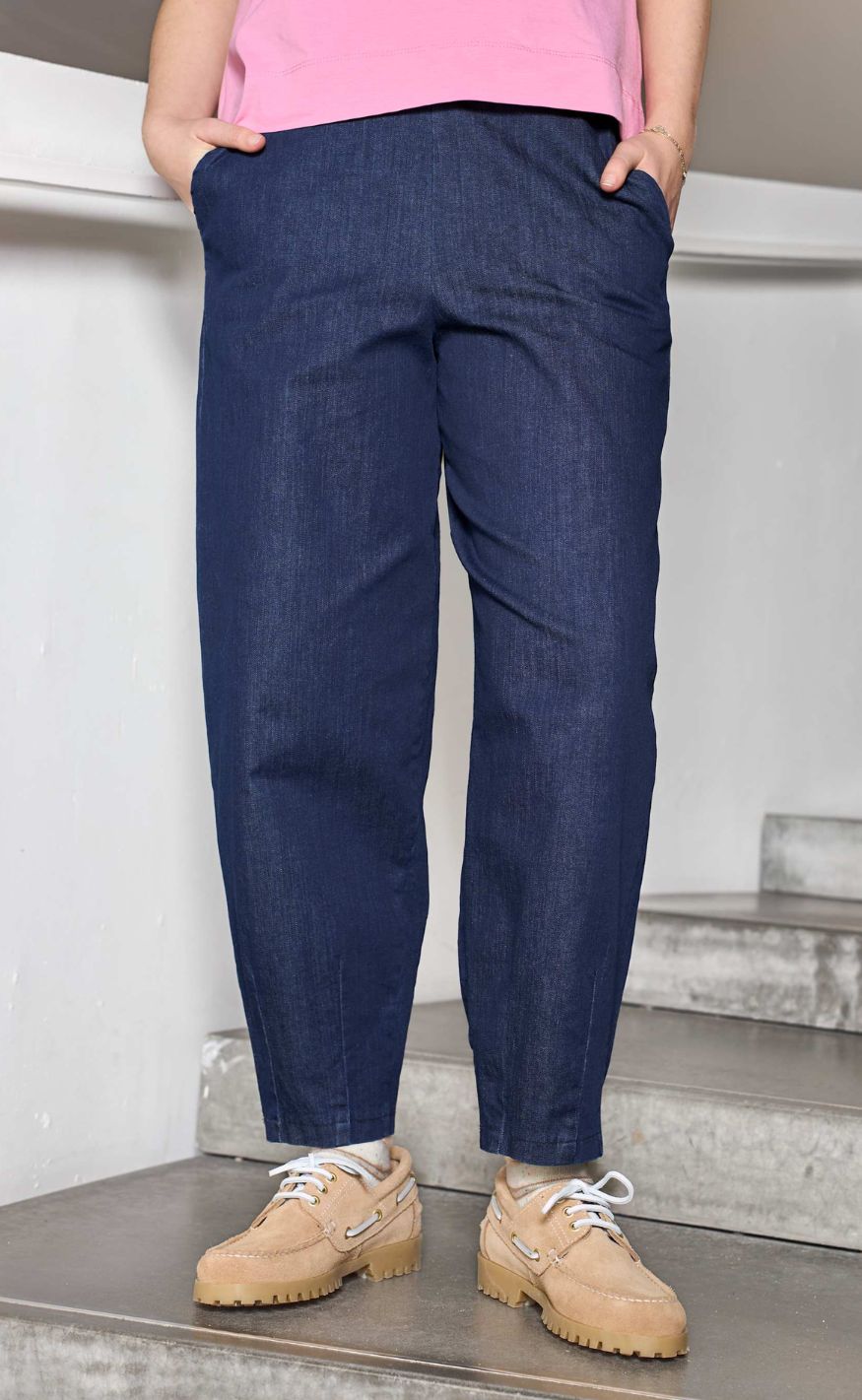 Black Colour Bukser - Demice Denim Barrel - Denim