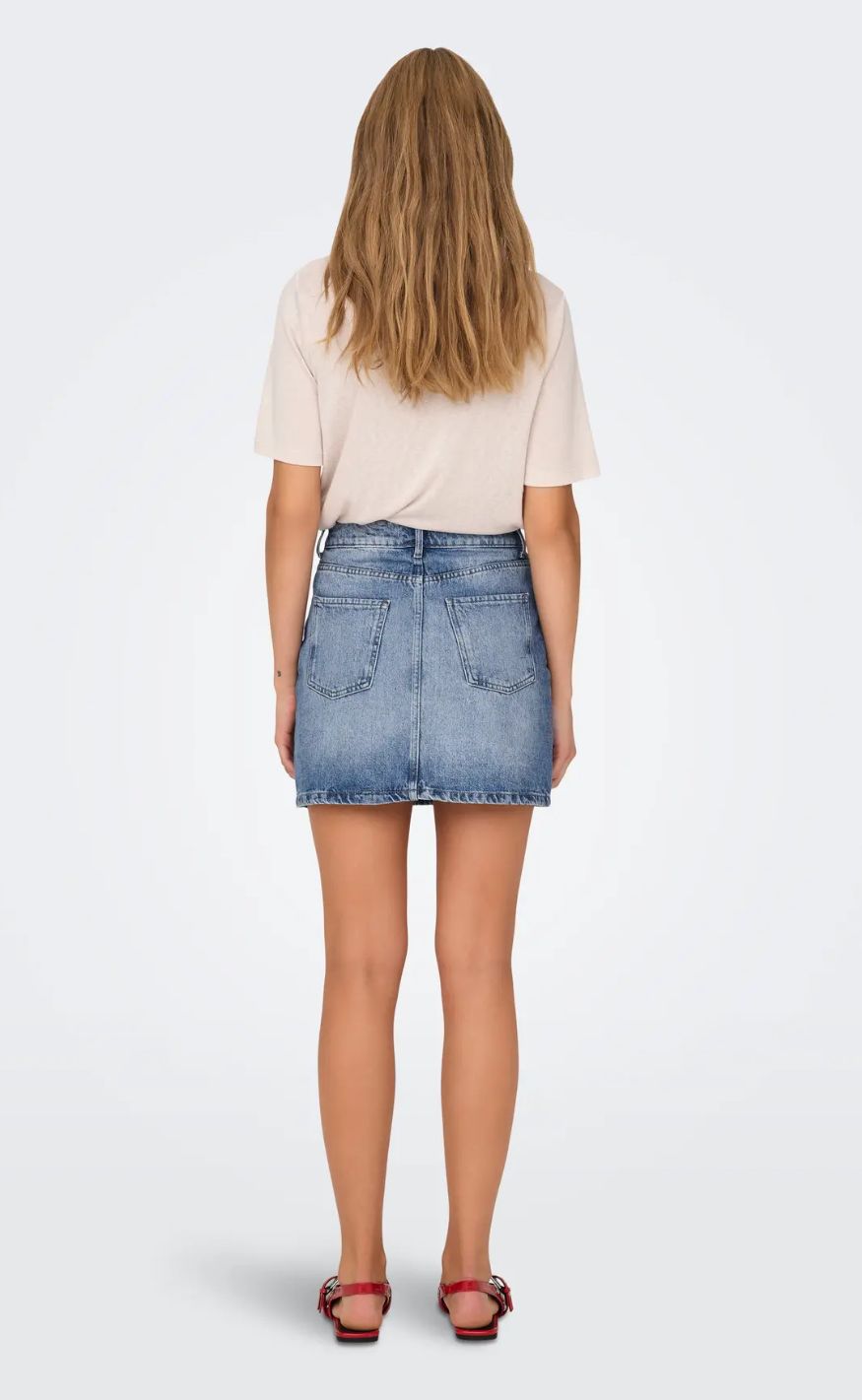 ONLY Skjørt - Stella Short - Light Blue Denim
