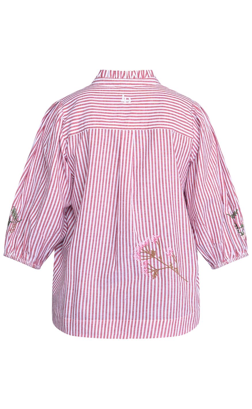 Love & Divine Skjorte - Love1532-1 - Red Stripes Emb.