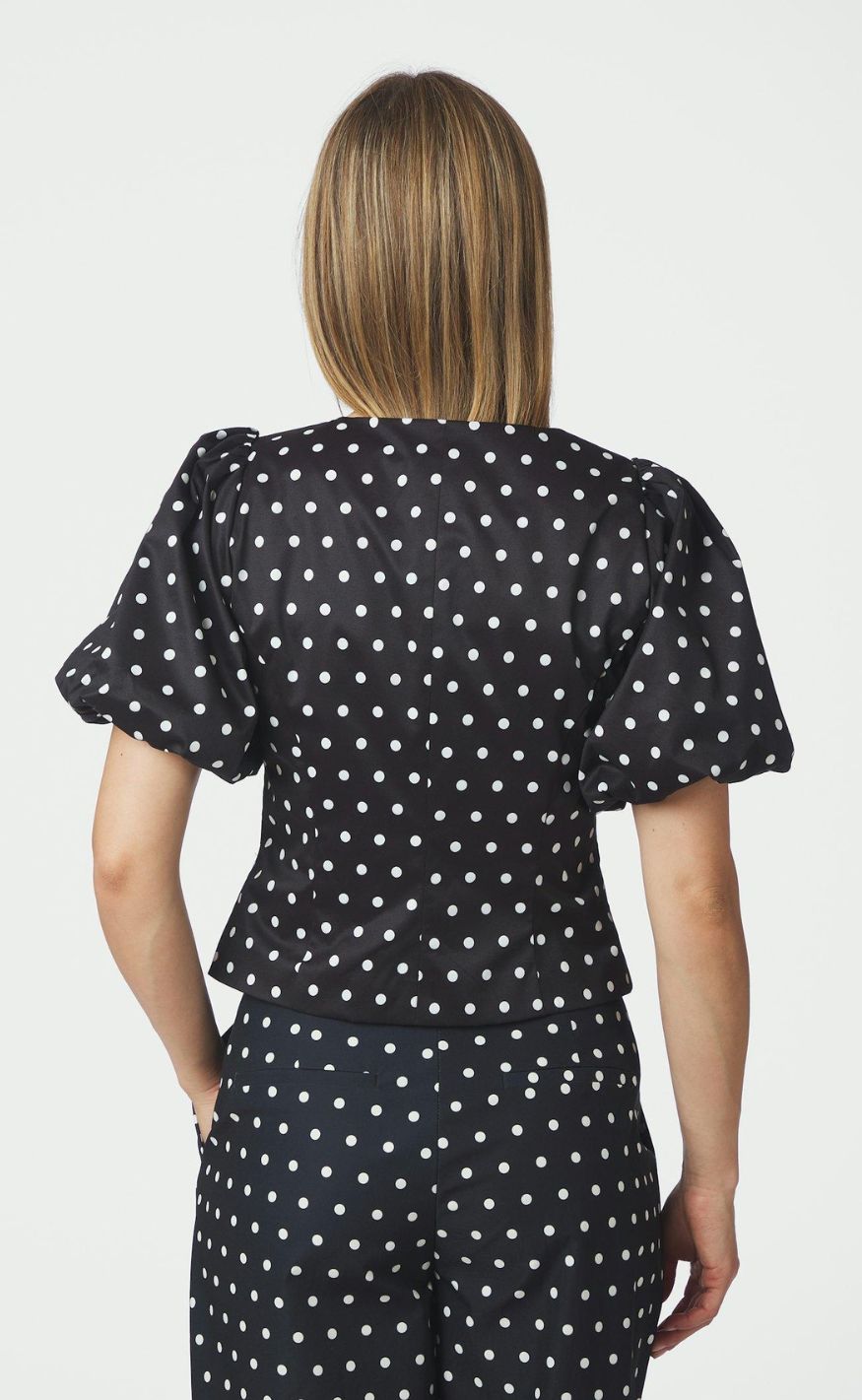 Neo Noir Bluse - Anela Dot - Black