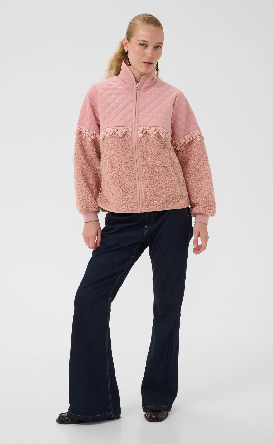 Culture Jakke - Lenia Catina Teddy - Pale Mauve