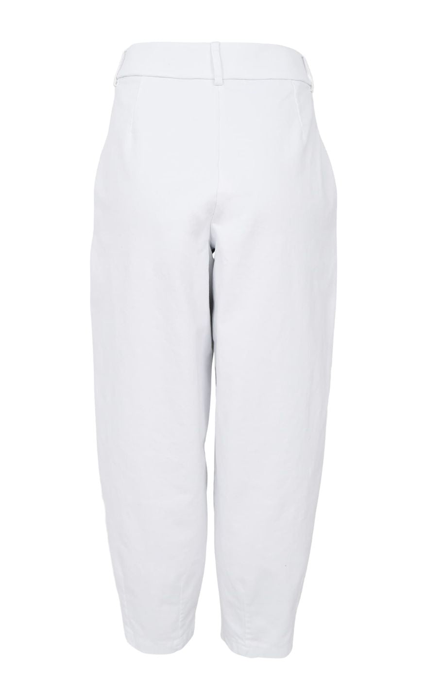 Black Colour Bukser - Denice Denim Barrel - White
