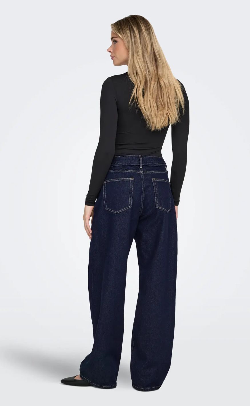 ONLY Bukser - Gianna MW Straight - Dark Blue Denim Rinse