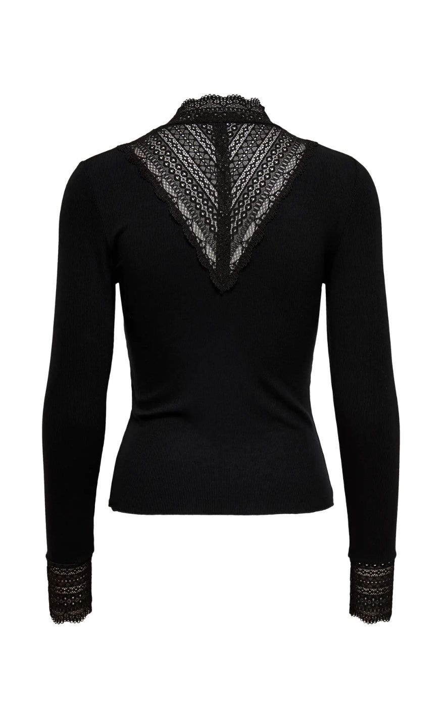 ONLY Bluse - Tilde - Black Lace
