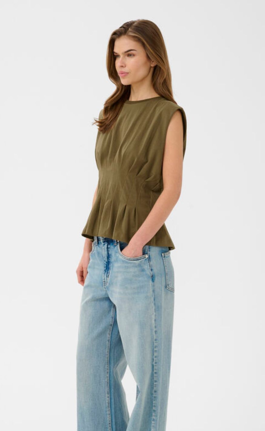 Gestuz T-Shirt - Inez - Military Olive